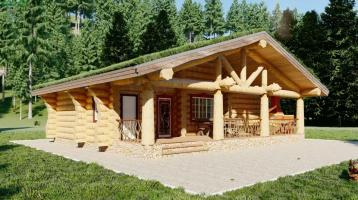 Grunderwerbssteuer nur auf das Grundstück: Super günstiges Naturstamm Holzhaus