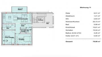 Moderne 3-Zimmer Neubauwohnung in zentraler Lage !!