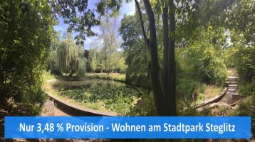 Nur 3,48 % Provision - Wohnen am Stadtpark Steglitz - 2 Zimmer, hell und ruhig