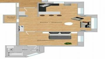 Sanierte 2-Zimmer-Wohnung mit offenen Wohn-/Essbereich
