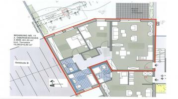 3ZKB - Neubauwohnung in bester Lage in Konz nahe Schwimmbad - ca. 91,5 m2, Baubeginn erfolgt