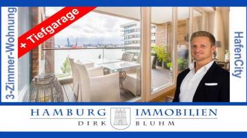 Unverbaubarer Elbblick! Lichtdurchflutete 3-Zimmerwohnung + Stellplatz in 20457 Hamburg-HafenCity