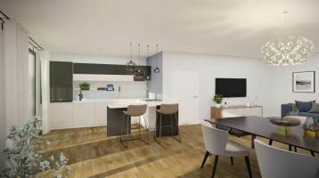 Top floor 1-bed-apartment with kitchen and balcony