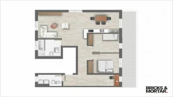 3,5 Zimmer-Maisonettewohnung und 2 Dachterrassen