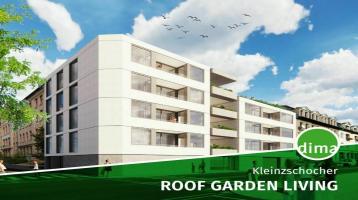 Roof Garden Living | Einzigartiger KfW-55-Neubau | großer Gemeinschafts-Dachgarten mit Terrasse