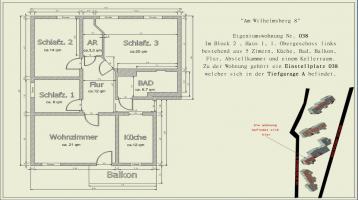 Modernisierte helle 5 Zimmer Wohnung 97 qm / Bad / Balkon / Keller / TG-Stellplatz