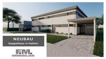 Zur Selbstnutzung oder Vermietung: Neubau-Doppelhaushälfte - 142m² - inkl. Grundstück in 2ter Reihe in Hahlen - KfW 55