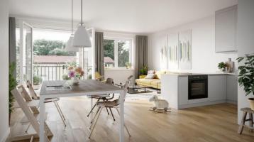 Helle 2-Zimmer-Wohnung mit großem Wohnbereich & Loggia