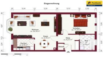 Im Herz von Alzey, tolle 2 Zimmerwohnung mit 75 m² Wfl. incl. Aufzug und Einzel-Tiefgaragenplatz.