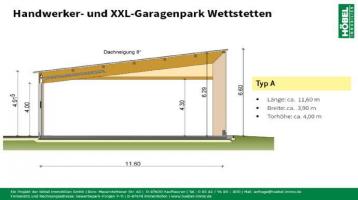 Halle Typ A (ca. 45 m²) in neuem Handwerker- und XXL-Garagenpark