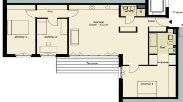 Familienfreundliche Neubauwohnung in ruhiger u. zentraler Lage zum Erstbezug - 4 Zimmer - Lift - Terasse - Sauna - Fußbodenheizung