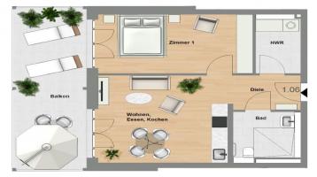 Schlüchtern-SeniorenWohnen: 2 Zimmer-Wohnung mit Balkon im Erstbezug - TYP 65