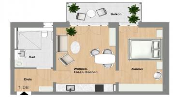 Schlüchtern-SeniorenWohnen: 2 Zimmer-Wohnung mit Balkon im Erstbezug - TYP 49
