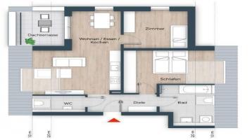 Top Wohnung für Individualisten - Raumhöhe ca. 1.90, gelungene Raumaufteilung & Loggia & super Infrastruktur