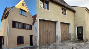 Ein renovierungsbedürftiges Stadthaus, 2 Garagen mit Lager bzw. ein Grundstück zur Bebauung in Bestlage Memmingen