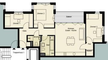 SA/SO RUF 0172-3261193++ Exklusive Etagenwohnung - 3 oder 4 Zimmer zum Erstbezug - Balkon - Tiefgarage - Fußbodenheizung