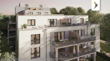 Balkon mit Blick ins Grüne: provisionsfreie 4-Zimmer-Wohnung mit moderner Ausstattung